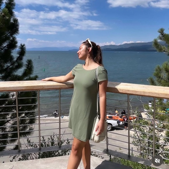 aerie Dresses & Skirts - Aerie Casual Green Dress with Shorts